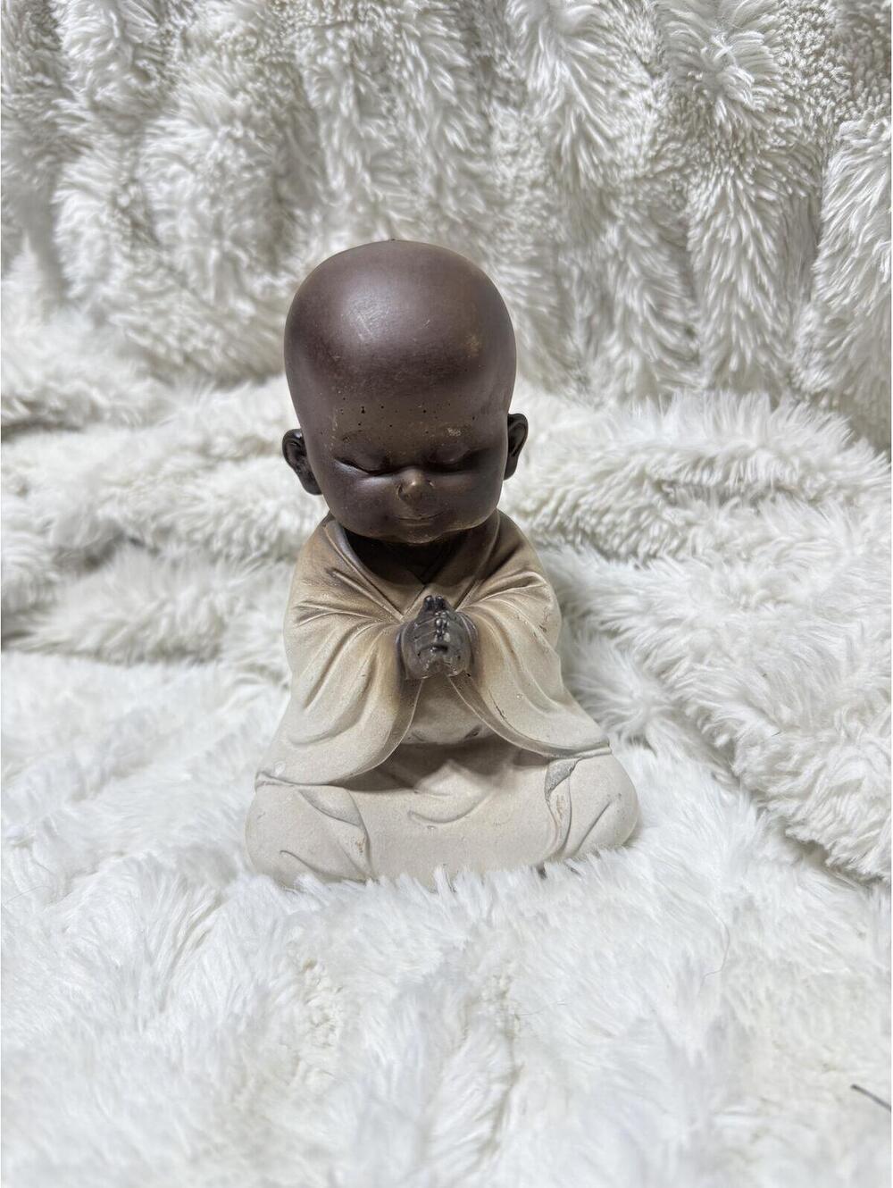 Vintage Buddha Meditating Monk Figurine